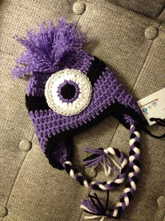 how to beanie crochet newborn Items to Minion Baby Evil Beanie Crochet Newborn similar