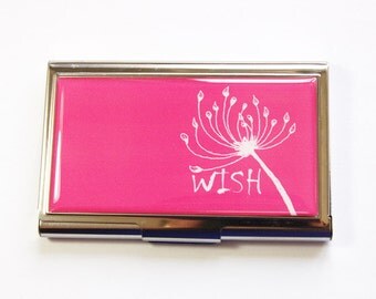 Pink Card case, Business Card Case, business card holder, Case, Wish, Card Case for Her (2970)