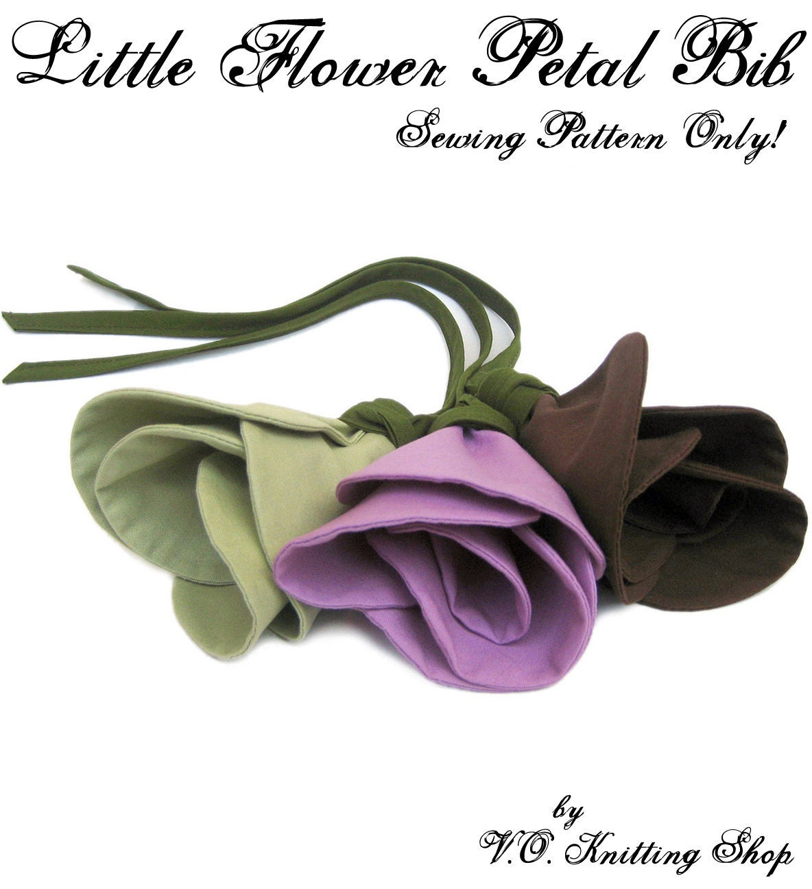 SEWING PATTERN ONLY Little Flower Petal Bib for by