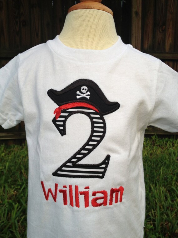 Pirate Birthday Shirt Personalized Birthday by OurLilBowtique