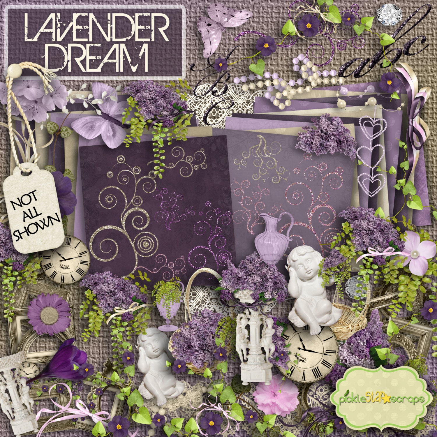 Lavender Dream Digital Scrapbook Kit and FREE QuickPage