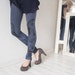 Morning mist- cold grey leggings with black and pale splatter print