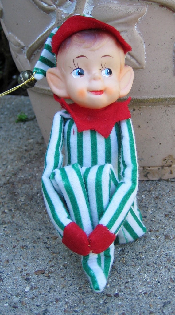 Vintage Christmas Knee Hugger Elf/Pixie RARE Stripes