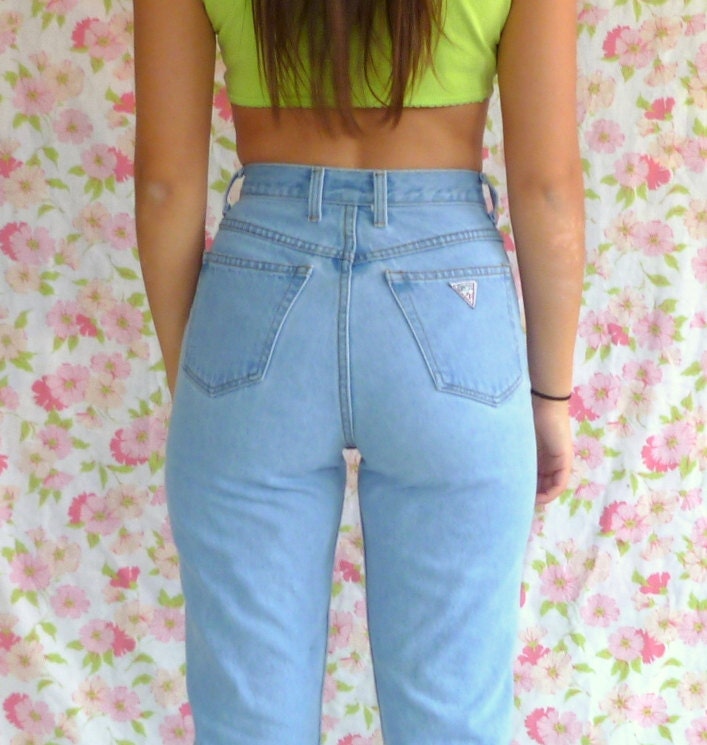 guess high waisted vintage jeans