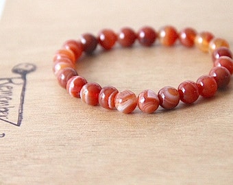 GENUINE Carnelian Bracelet Healing Crystal Natural Stone Yoga Jewelry healing jewelry healing bracelet jewelry positive energy