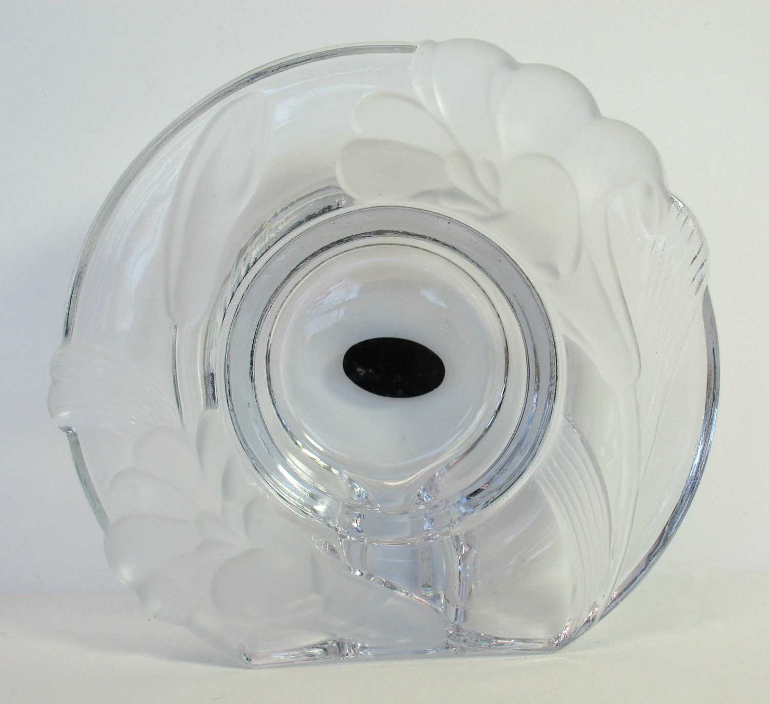 Crystal Bowl Lead Crystal Plate Floral Studios by MicheleACaron