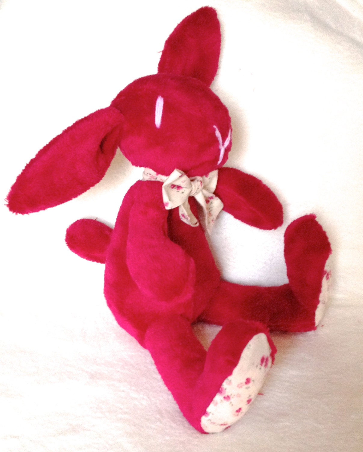 red bunny stuffed animal