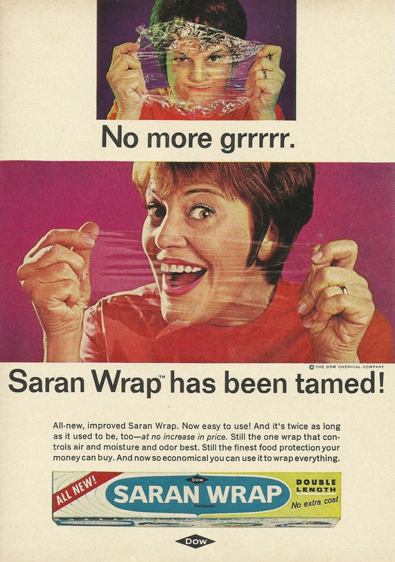 Funny / Humorous Saran Wrap Original 1965 by VintageAdarama
