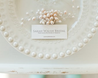 Blush Hairpiece, Blush Bridal Hair Comb, Bridal Hairpiece, Freshwater Pearl Hairpiece, Bridal Hair Comb, Bridal Head Piece