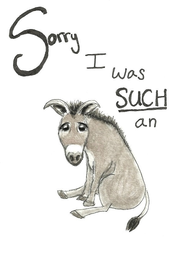 Items similar to Funny, Quirky Apology Card | I'm Sorry BLANK INSIDE