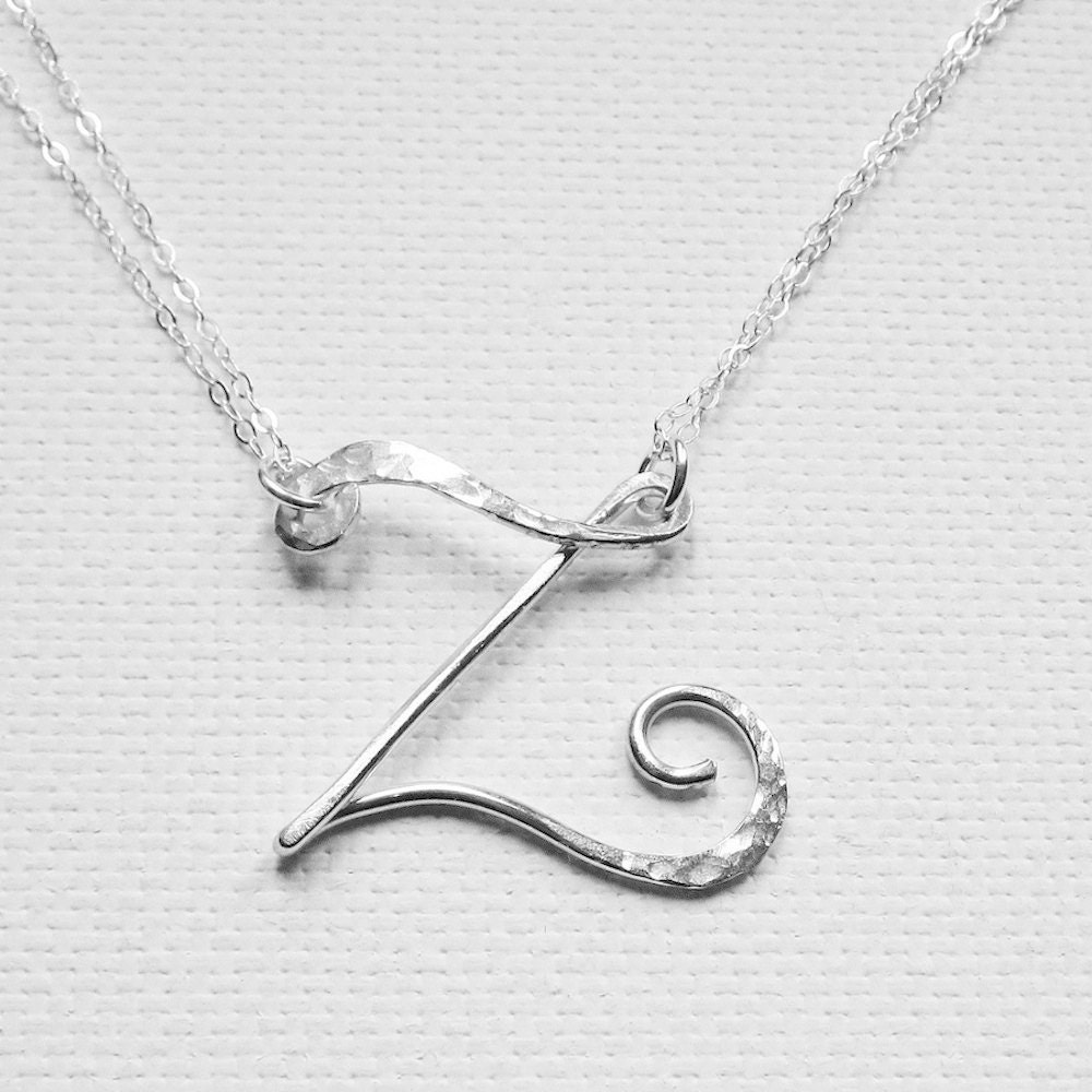 Personalized Necklace Letter Z Necklace Large
