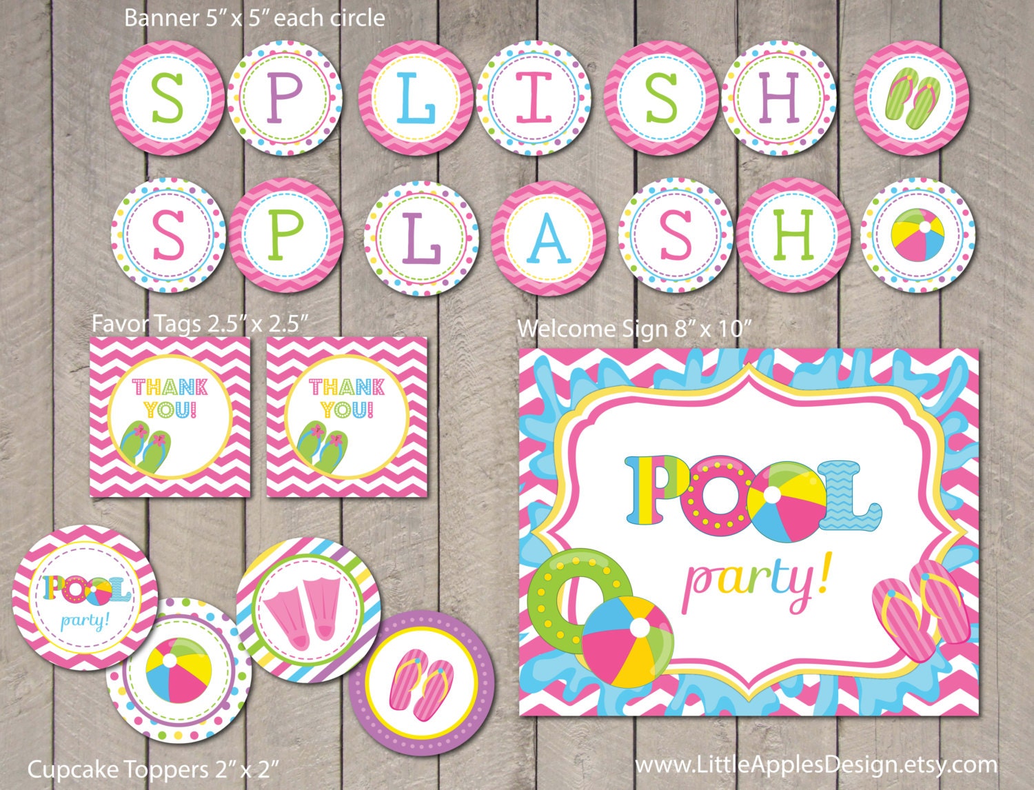 Pool Party / Kids Pool Party / Pool Birthday Printable / Pool
