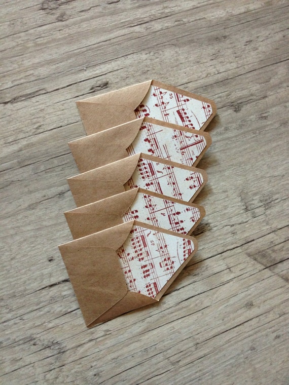 Vintage paper tiny envelopes