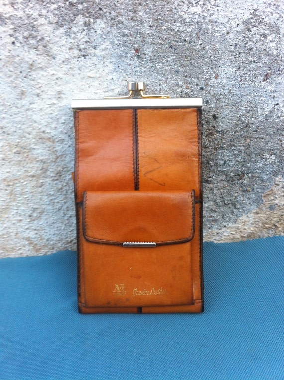 Vintage Leather Cigarette Case Handcrafted Woman Accessory