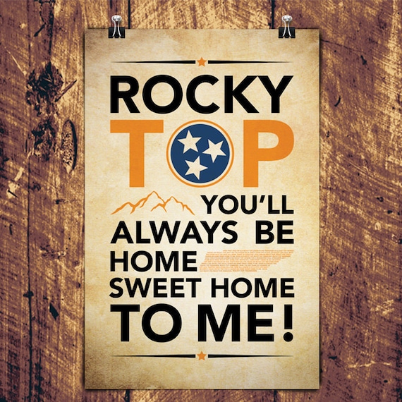 Rocky Top Graphic Print 11 x 17 Digital by RiddellDesigns on Etsy