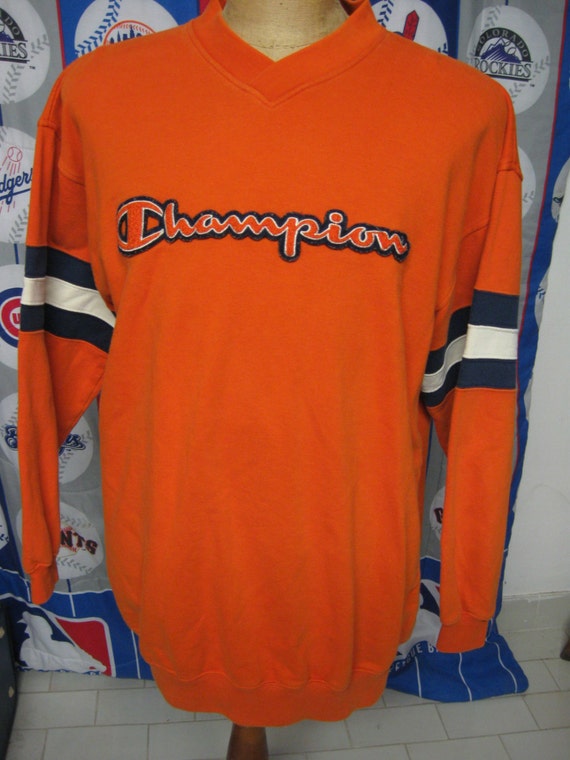Sale Champion Basketball USA Sweater Jumper L Large Orange
