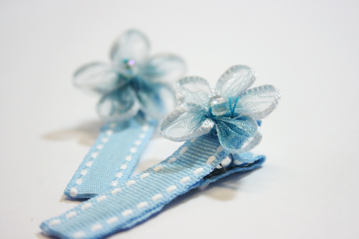 Blue ribbon hair accessories - wide 6