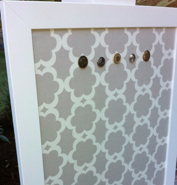 Items similar to Framed fabric covered bulletin board Extra
