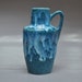 Scheurich jug - West German pottery - vintage vase with amazing teal dripping glaze