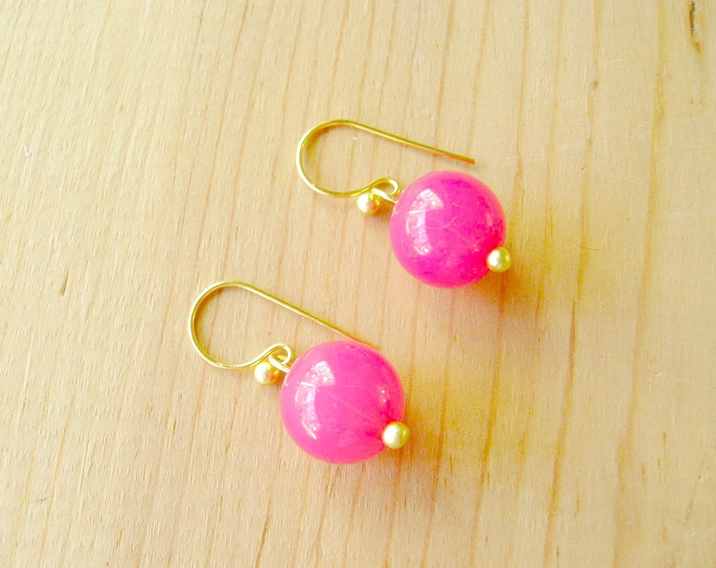 Hot Pink Earrings Hot Pink Statement Earrings By Thatsmineboutique