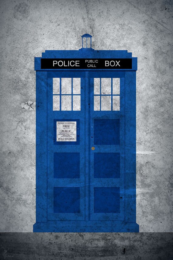 02-DRW Dr Who Tardis Minimalist Poster Print by Area71 on Etsy