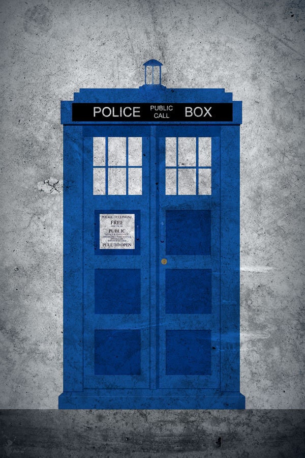 02-DRW Dr Who Tardis Minimalist Poster Print