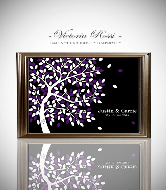 Guest Book Alternative // Unique Guest Book // Fits 100-250 Signatures // 20x30 Inches on Canvas or Print // FREE SHIPPING by WeddingTreePrints