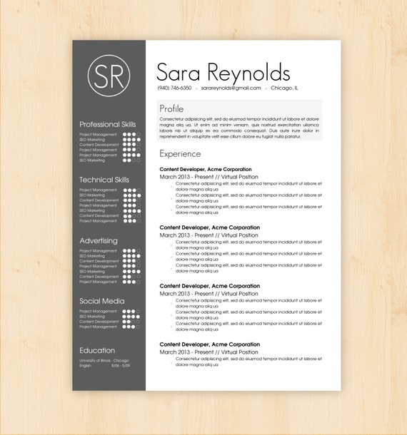 Block style resume examples