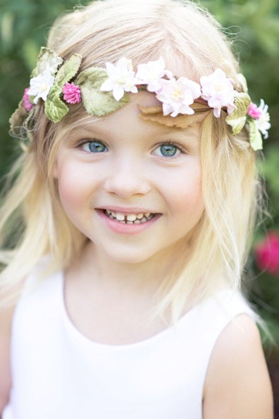 Items similar to The Genevieve Flower Halo ~ Flower Girl Collection ...