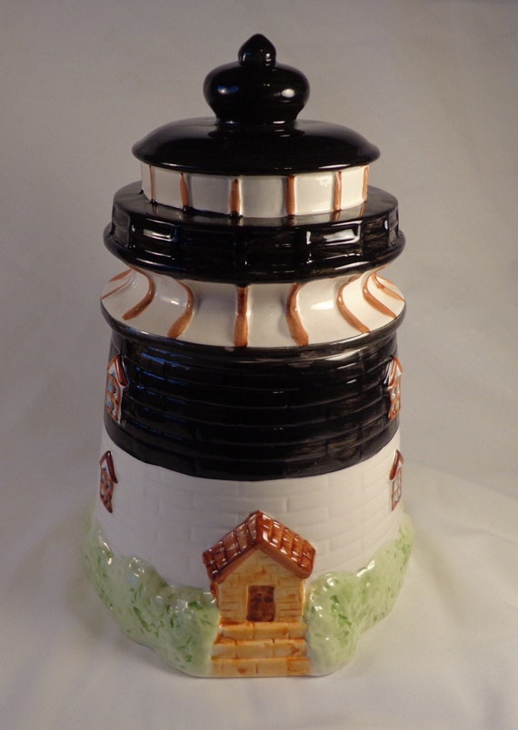 Thomson Pottery LIGHTHOUSE Cookie Jar by TEAandSHAKER on Etsy