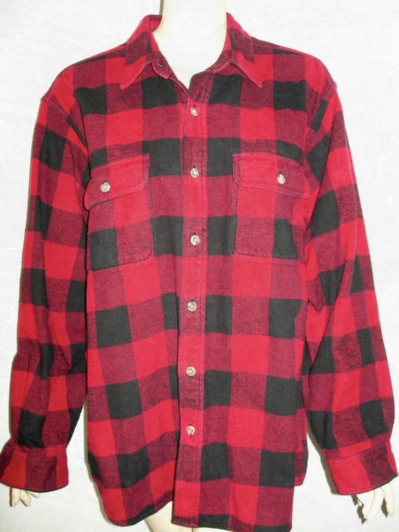 Red and Black Flannel Shirt by Field and Stream Men's