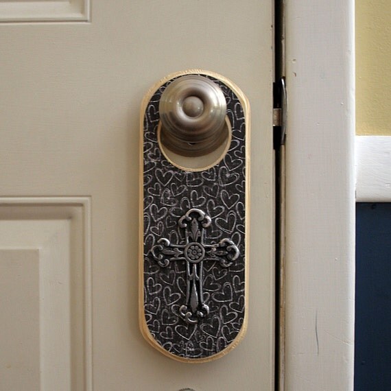 Prayer Time Door Hanger Chalkboard Hearts