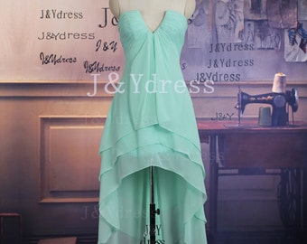 14047 Mint Lace Sleeve Chiffon Dress