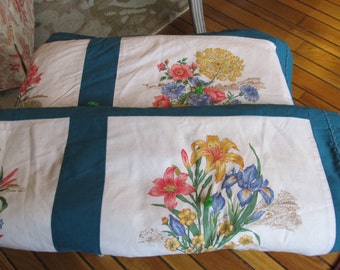 Turquoise Shabby Chic Quilt With Comforter