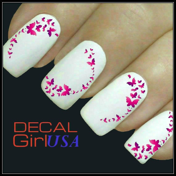 Butterfly Nail Art Decals 20 Butterfly Nail Decals by DecalGirlUSA