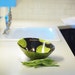 Serving Bowl - Pear Large Offcenter Bowl 9.75"x4"- Colorful Handpainted Green Pear Pottery for Serving Home Decor Gifts