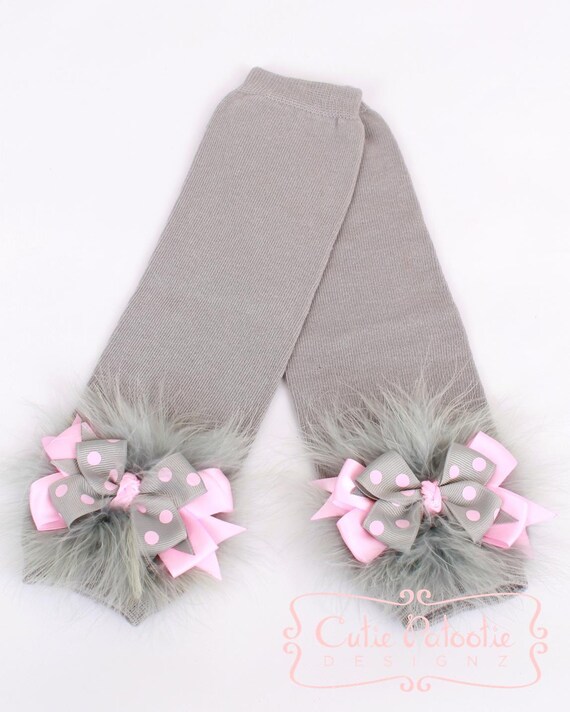 READY TO SHIP: Leg Warmers - Grey and Pink - Mischievous Mouse - Mouse Halloween Costume Accessory - One Size - Cutie Patootie Designz Il_570xn