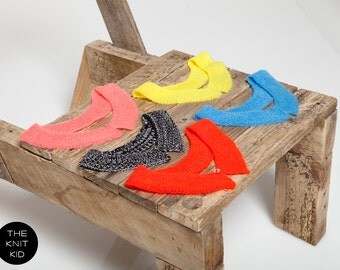 mohair knitted collar yellow pink blue red orange neon theknitkid KNIT THE KID