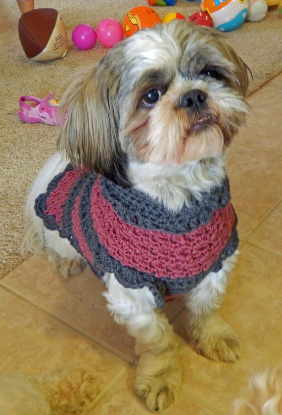 Hand Crocheted Dog Sweater Saving Graces by AnnaBelaArtistry