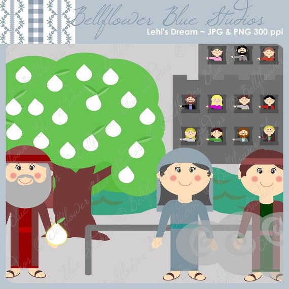 Lehi's Dream Digital Clipart full color version