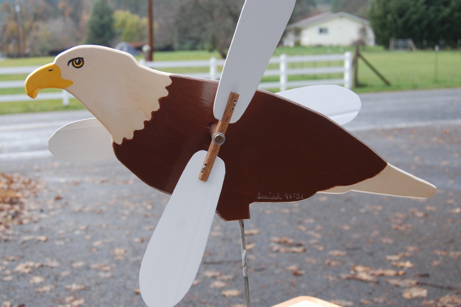 Bald Eagle Whirligig uniquely designed to to by WhirligigsWest