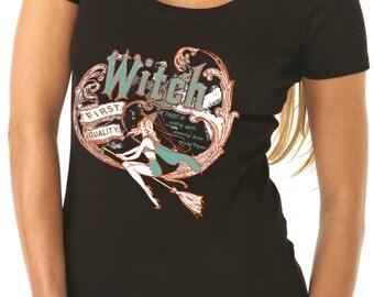 halloween shirt - halloween t shirt - witch shirt - witch t shirt - womens tshirts - halloween gifts - FIRST QUALITY WITCH - scoop neck