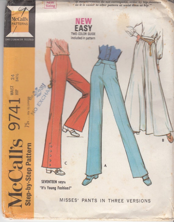Easy Palazzo Pants Sewing Pattern Straight Leg by HoneymoonBus