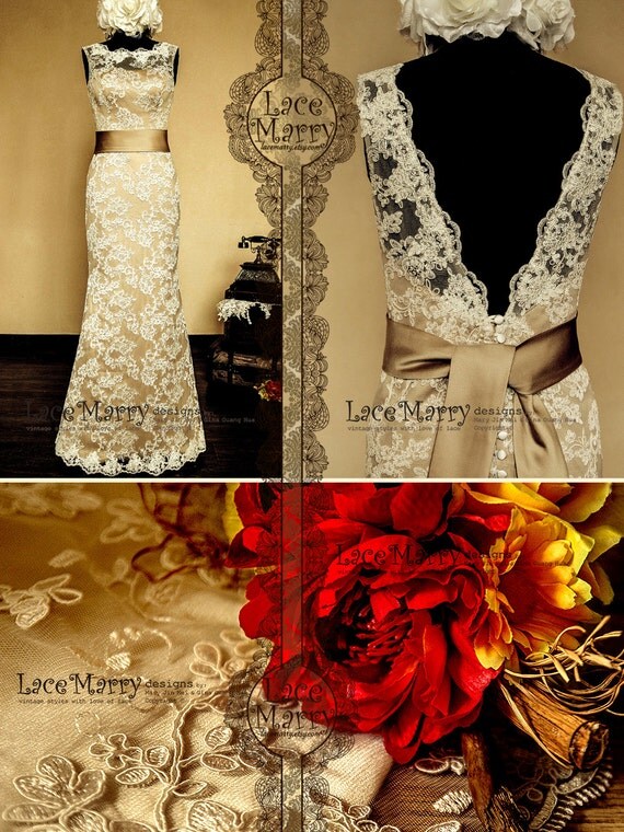 Champagne Wedding Dress Vintage Style Slim Wedding Dresses Champagne Wedding Dress Vintage Style Slim Wedding Dresses
