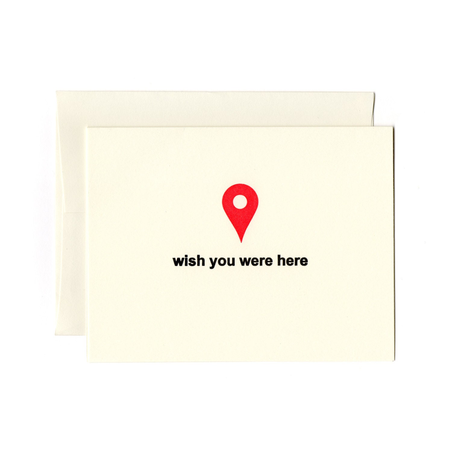 Wish You Were Here card by SmartyPantsPaperCo on Etsy