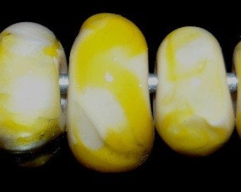 Meringue- 7 boro lampwork beads - SRA K45
