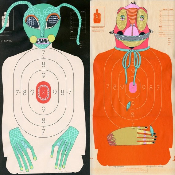 Custom HandPainted Paper Shooting Targets