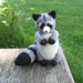 Needle Felted Raccoon Forest Animal Figure