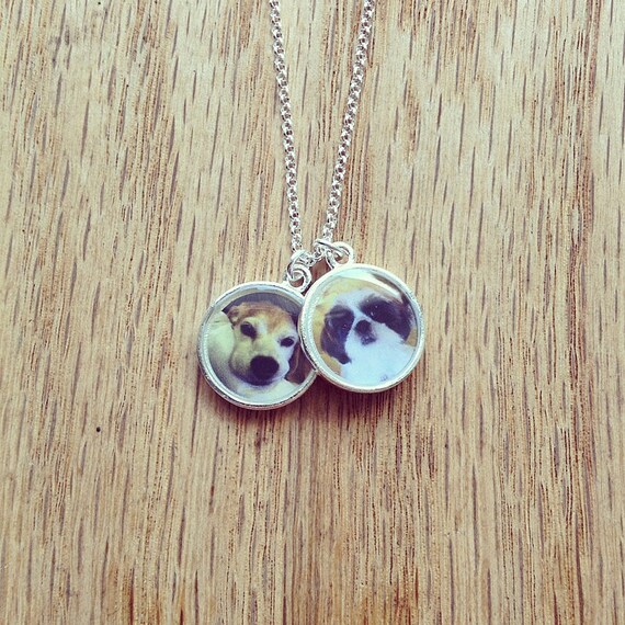 Items similar to CUSTOM pet portrait pendant resin photo pendant