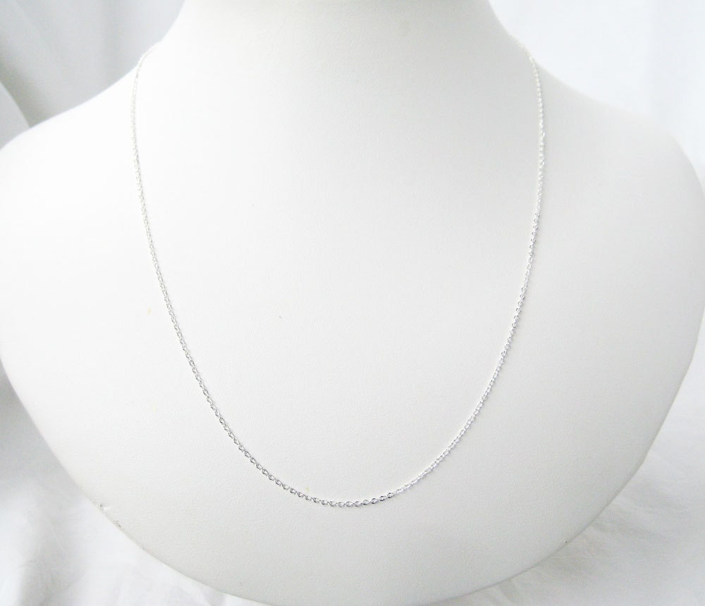 20 inch Sterling Silver Chain Necklace Fine Gauge Chain .925